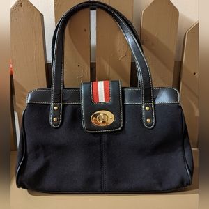 Vintage Chaps Black Fabric Purse